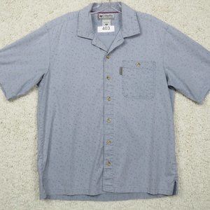 Columbia* Men's Short Sleeve‎ Button Down Straight Hem Pocket Shirt~Medium